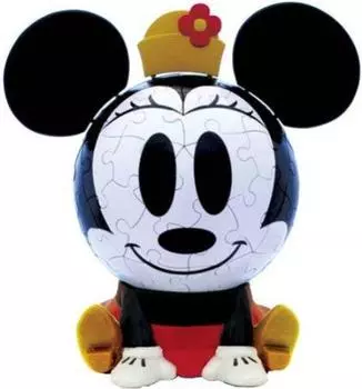3D сфера пазл большое лицо Disney 60 больших деталей Минни Маус (Диаметр приблизительный. 10.2cm)