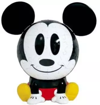 3D сфера пазл большое лицо Disney 60 больших деталей Микки Маус (Диаметр приблизительный. 10.2cm)