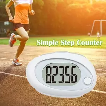 3D-шагомер с большим цифровым дисплеем, высокоточный компактный размер, портативный счетчик шагов, фитнес-трекер для активного отдыха чёрный