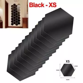 3D шестиугольные зеркальные настенные наклейки DIY настенные зеркала наклейки съемные самоклеящиеся эстетические мозаичные плитки наклейки для украшения дома 6Pcs