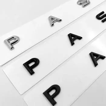 3D Шрифт Буквы Эмблема Значок Наклейка Стайлинга Автомобилей Багажник Логотип Значок Наклейка чёрный