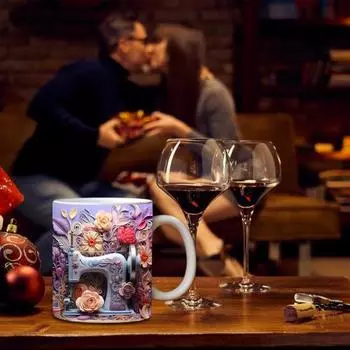 3D швейная расписная кружка, креативный космический дизайн с ручкой, безопасная для микроволновой печи, многоцелевая кружка, подарочные принадлежности C