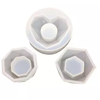 3D силиконовая форма для цветочного горшка, форма для мыла, которую легко разобрать, мыло ручной работы, поделка для мыловарки своими руками Hexagonal flower pot