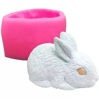 3D силиконовая форма для кролика для Diy, кекс, торт, пудинг, форма для шоколадной помадки