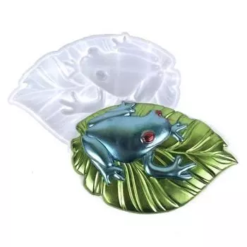 3D силиконовая форма для листьев лягушки, настенная подвесная форма для животных, смоляная форма, легкая силиконовая форма для демонтажа, сделай сам белый