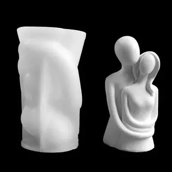 3D силиконовая форма для свечей с антипригарным покрытием в форме сердца, ароматическая свеча, гипсовая смола, мыло, форма для украшения торта, формы ручной работы Onesize