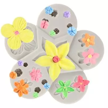 3D силиконовые формы для цветов, инструменты для украшения торта из помадки, форма для кекса, конфет, смолы, глины, форма для шоколадной мастики