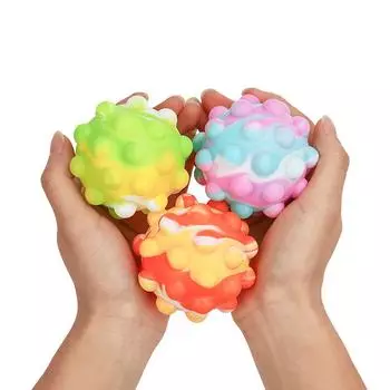 3D силиконовые шарики Vent Toy Stress Relief Balls Pressure Balls Squeeze Balls Игрушка для снятия стресса Для детей Push Bubbles Fidget Toy Игрушка Мяч для снятия стресса