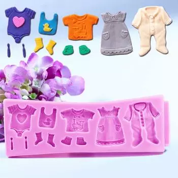 3D силиконовый детский душ, помадка для украшения торта, инструмент для выпечки шоколада 1PC