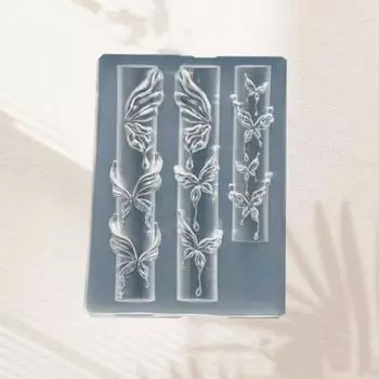 3D Силиконовый Молд для Ногтей Цветок Бант Бабочка Шаблоны для Ногтей Прозрачный Молд DIY Декор для Ногтей Штамповочные Пластины Инструменты для Маникюра