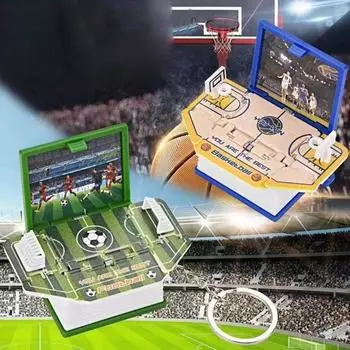 3D складная книга взрыв бомбы новинка мини футбольный матч астронавт брелок детская портативная игра игрушки настольные игры мальчик подарок as the picture