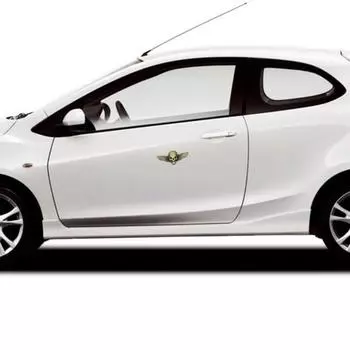 3D Skull Wing Metal Car Sticker Skull Emblems Badge Car Motorbike Decals Sticker S чёрный