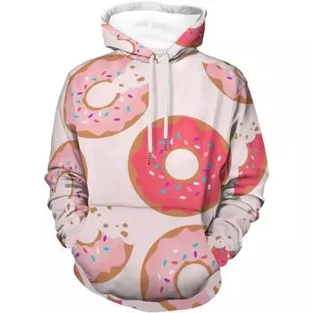 3D сладости шоколад пончик печать толстовки для мужчин дети мода уличная одежда с капюшоном толстовки унисекс Y2k смешная толстовка S