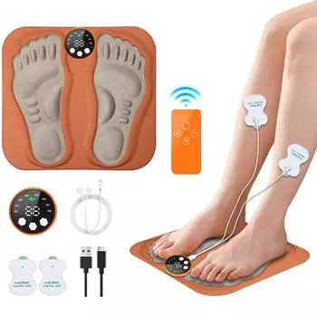 3D Smart Foot Massage Pad Feet Massager 6 Modes 29 LevelsImprove Blood Circulation Relax Muscles Slim Legs Rechargeable Foot Pad оранжевый