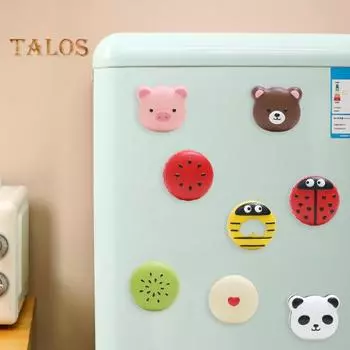 3D смоляный магнит на холодильник с рисунком свиньи, панды, медведя, в форме арбуза, устойчивый к царапинам магнит на холодильник, наклейка для декора кухни C