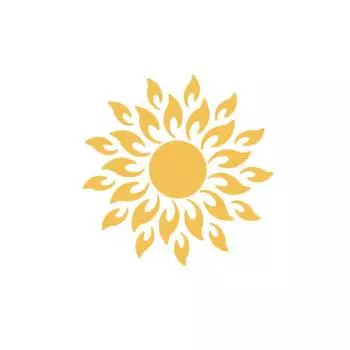 3D солнечный цветок зеркальный эффект стикер стены искусство гостиной золотистый