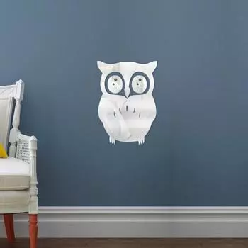 3D Сова Искусство Зеркало Наклейка Виниловые Наклейки На Стены Наклейки Домашний Декор Съемные DIY Акриловые Художественные Наклейки На Стены чёрный