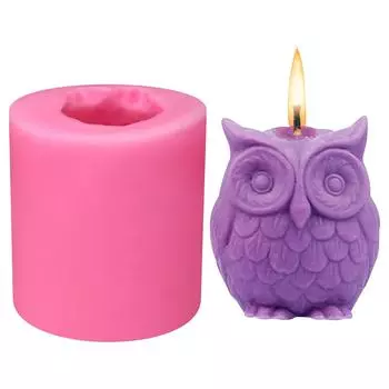 3D Сова, силиконовая форма для свечей, формы для мыла, свечей, торта, шоколада, формы для изготовления свечей, сделай сам, формы ручной работы, гипсовая восковая форма S