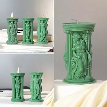 3D статуя Афины силиконовая форма для изготовления свечей принадлежности для украшения из гипса арома комната настольная I8K6 B-1pcs