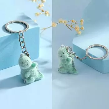 3D стекающийся зеленый динозавр брелок мультфильм плюшевый брелок в виде животного сумка кулон автомобильный держатель для ключей наушники подвеска ювелирные изделия своими руками аксессуар as the picture