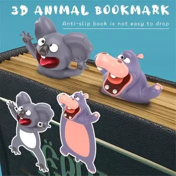 3D стерео кавайная мультяшная закладка дурацкая закладка студенческий подарок