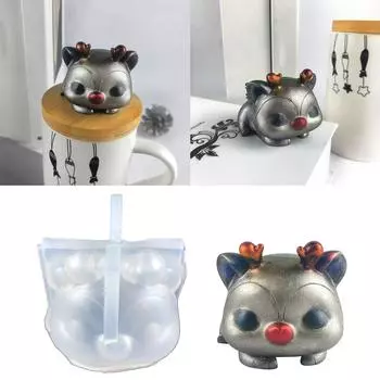 3D стереоскопический рождественский лось, гипсовые украшения, сделай сам, эпоксидная форма, свечи ручной работы, ароматические восковые формы для мыла для украшений