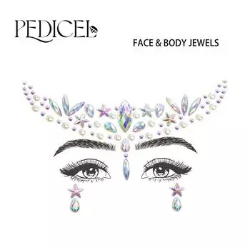 3D Стразы Наклейки на лицо для фестиваля Блестящий макияж Ювелирная наклейка на лицо Кристаллы Самоцветы Драгоценности Бриллианты Украшение