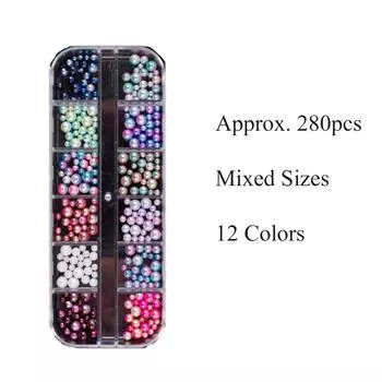 3D Стразы, смешанные блестящие бусины, акриловые блестки для ногтей «сделай сам», бусины «Русалка», украшения для дизайна ногтей