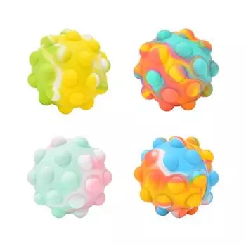 3D Stress Ball Stress Relief balls Silicone balls Anti Stress Squeeze Balls Pressure Ball Decompression Ball Fidget Toy balls Push Bubbles toy