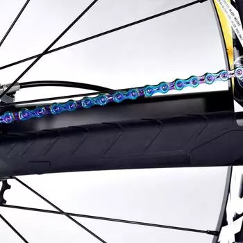 3D-структура защиты цепи Самоклеящаяся силиконовая защита для езды на велосипеде Сверхлегкая защита цепи для горного велосипеда чёрный