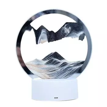 3D струящийся песок ночник Песочные часы Лампа Движущийся песок Изображение Декор синий