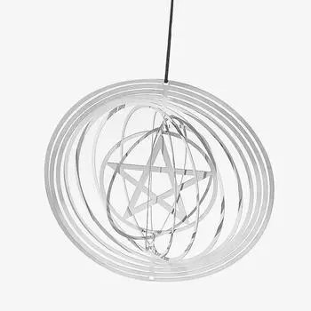 3D струящийся ветряной вертушка ловец звезд вращающийся ветряной колокольчик подвесное зеркало рефлекс визуальный эффект двор садовый декор отпугиватель птиц