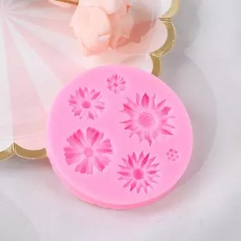 3D Sunflower Flower Petals Embossed Silicone Mold Relief Fondant Decorating Tools Chocolate Gumpaste Candy Clay Mould