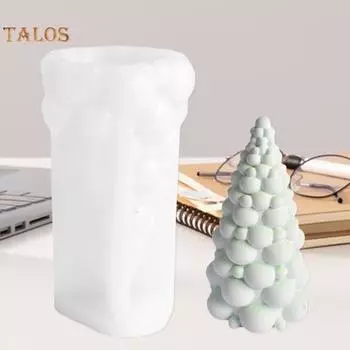 3D свеча форма многоразовая декоративная 2 размера интересная большая рождественская елка ароматизированный силикон для домашнего хозяйства L