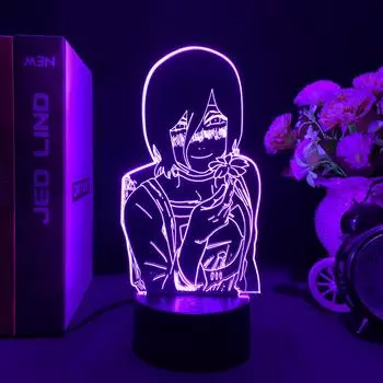 3d светодиодная лампа аниме бензопила человек леди резе бомба дьявол для декора спальни детский подарок на день рождения манга бензопила человек светодиодный светильник прикроватный