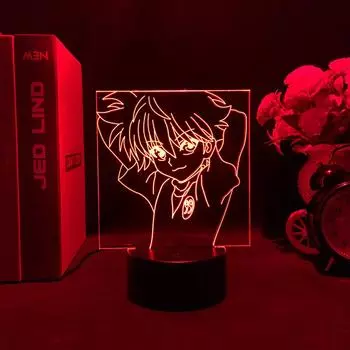 3d светодиодная лампа аниме Hunter X Hunter Killua для декора спальни ночник подарок на день рождения акриловый светодиодный ночник Hxh Killua милый
