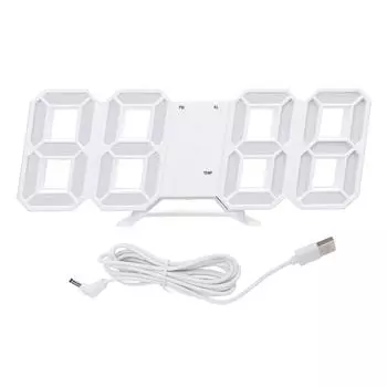 3D светодиодные цифровые часы с автоматической регулировкой яркости, датой, стабильной температурой, современные декоративные 3D светодиодные электронные часы