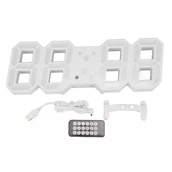 3D светодиодные цифровые настенные часы с пультом дистанционного управления RGB-подсветка дата температура дисплей 3D цифровой стол Ala