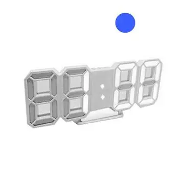 3D светодиодный цифровой 12/24-часовой дисплей настенный повтор будильника домашний декор для гостиной белый