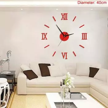 3D светящиеся настенные часы безрамные акриловые цифровые настенные наклейки сделай сам бесшумные