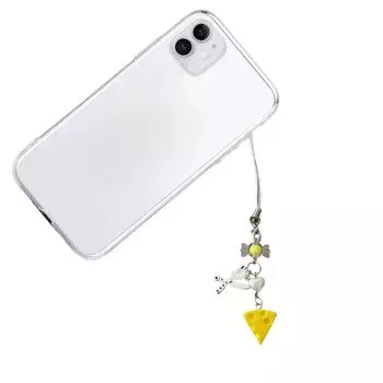 3D сыр брелок кулон милый мультфильм сердце бисер телефон шарм брелоки подвеска украшение для кошелька сумка рюкзак 1