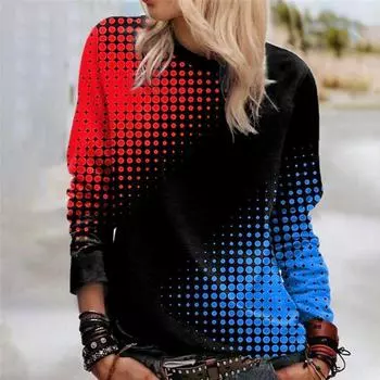 3D T-shirt Long Sleeved Printed on Women s Milk Silk Long Sleeved Shirt Pullovers & Long Sleeves (women’s) S