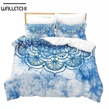 3D The Bohemia Mandala Datura Bedding Sets Duvet Cover Set With Pillowcase Twin Full Queen Bedclothes Bed Linen EU single(135x200cm)
