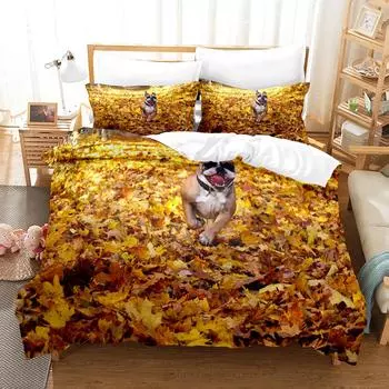 3D The Bulldog Постельное белье Пододеяльник Комплект с наволочкой Твин Полный Queen King Постельное белье Постельное белье US Queen(228x228cm