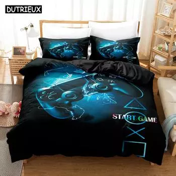 3D The Game Handle Duvet Cover Set With Pillowcase Twin Full Queen Bedclothes Bed Linen EU single(135x200cm)
