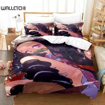 3D The Mi Douzi Постельное белье Пододеяльник Комплект с наволочкой Твин Полный Queen King Постельное белье Пододеяльник 70x133cm 2pcs
