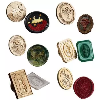 3D-тисненая печатающая головка из сургуча, латунь, 25-30 мм, художественные уплотнительные головки для скрапбукинга E