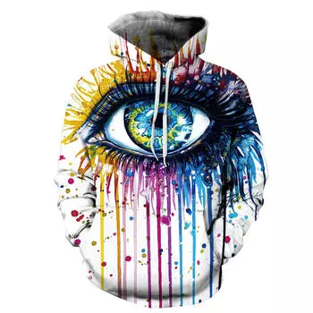 3D толстовки мужские брызги красочные пятна краски принт Мужская толстовка уличная одежда пуловеры топы большие размеры толстовка в стиле Харадзюку S