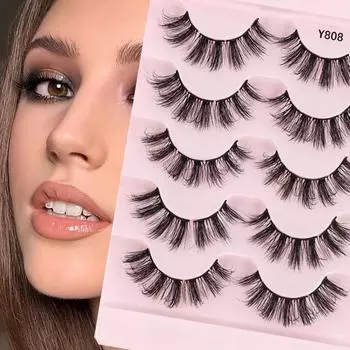 3D толстые, тонкие, грязные накладные ресницы, натуральные, тонкие, легкие, удобные, 20 пар смешанного наряда