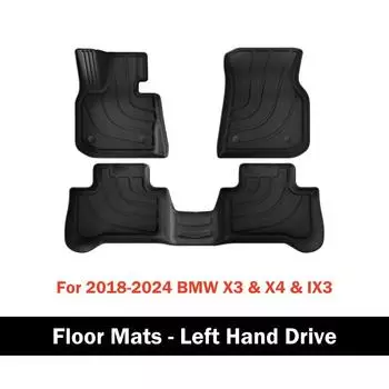 3D TPE коврики для пола для BMW X3, X4 и IX3 2018-2025, всепогодный коврик для пола, защитный коврик для спинки сидений 2-го ряда